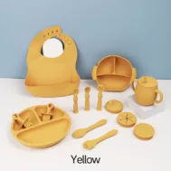 Children's Silicone Tableware Set-Yellow