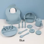 Kids Silicone Tableware Set - Blue