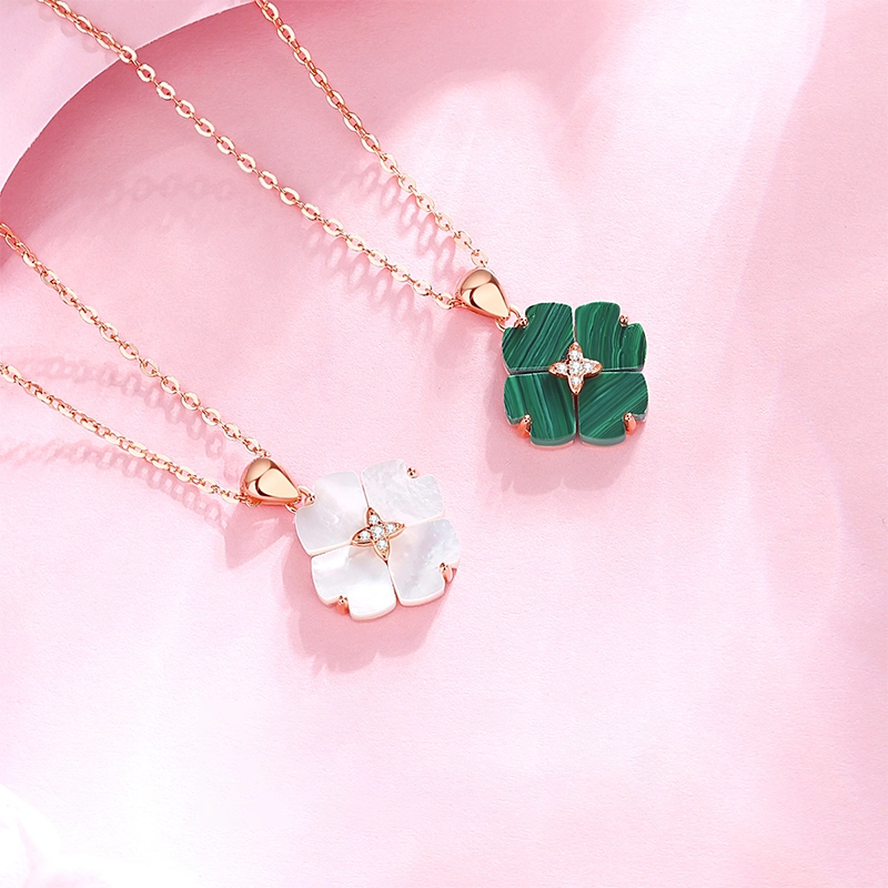 Necklace four-leaf clover female S925 sterling silver collarbone chain