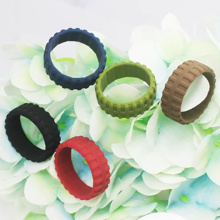 Tire pattern silicone ring men’s breathable silicone finger Ring