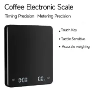 Multifunctional Coffee Electronic Scale Automatic Timing Specialized Scale Mini Home Kitchen Scale Gram Gram Scale Multifunctional Coffee Scale High Precision Drip Espresso Scale (with Battery)