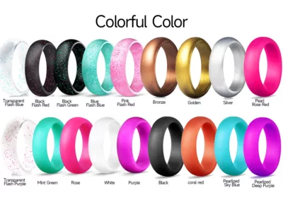 Silicone Wedding Rings for Step Edge Sleek Design Rubber Engagement Bands 5.7mm Wide 2mm Thick - 1/2/3/4/5/6/7 Variety Multipack