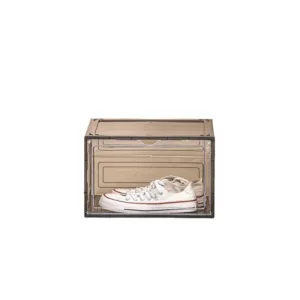 Stackable Shoe Box Combination Shoe Cabinet Household Magnetic Storage Box Non-Acrylic Transparent Shoe Boxes-A